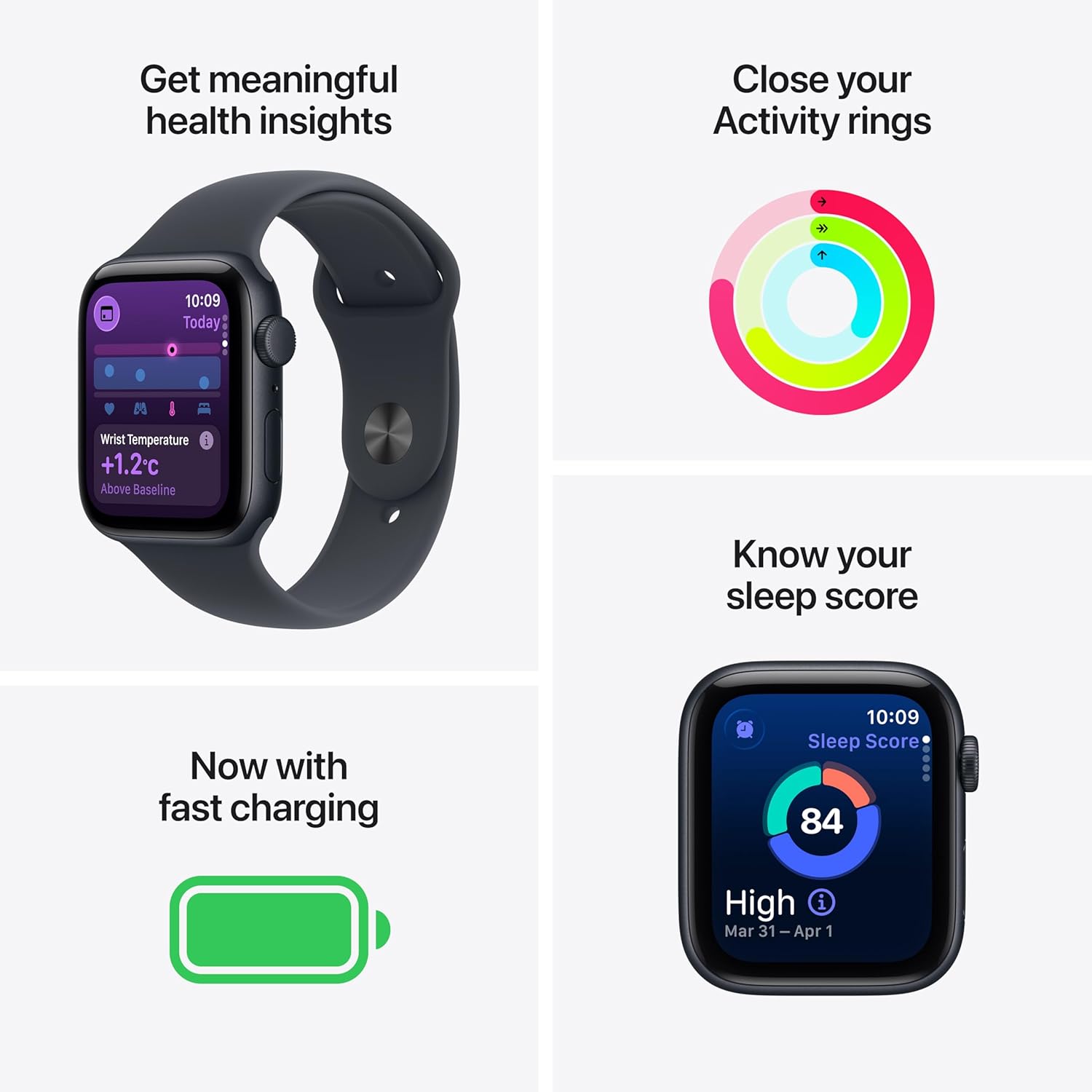 Apple Watch SE 3 40mm Starlight Aluminum Case with Starlight Sport Band