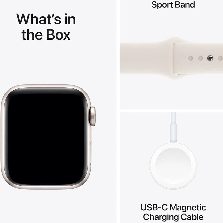 Apple Watch SE 2 44mm Starlight Aluminum Case with Starlight Sport Band